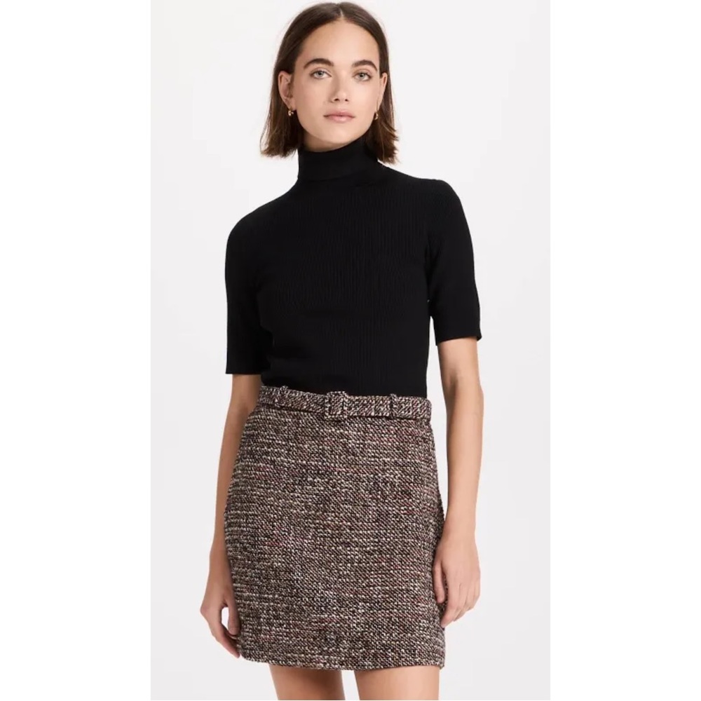 Theory Knit Combo Dress in Green/Multi